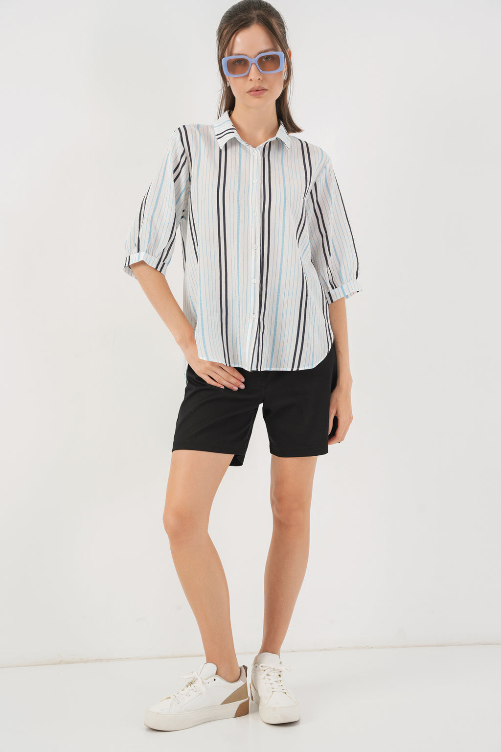 Light Blue Women Shirt