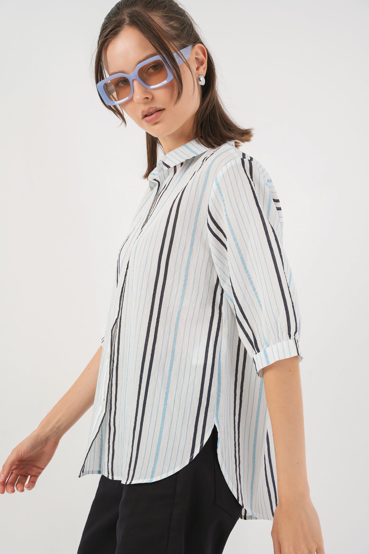 Light Blue Women Shirt