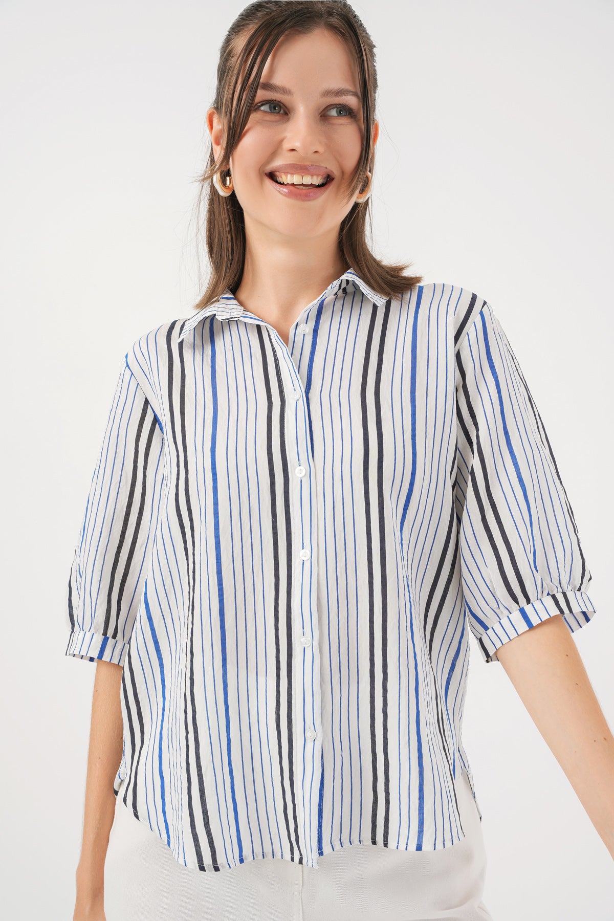 Navy Blue Women Shirt