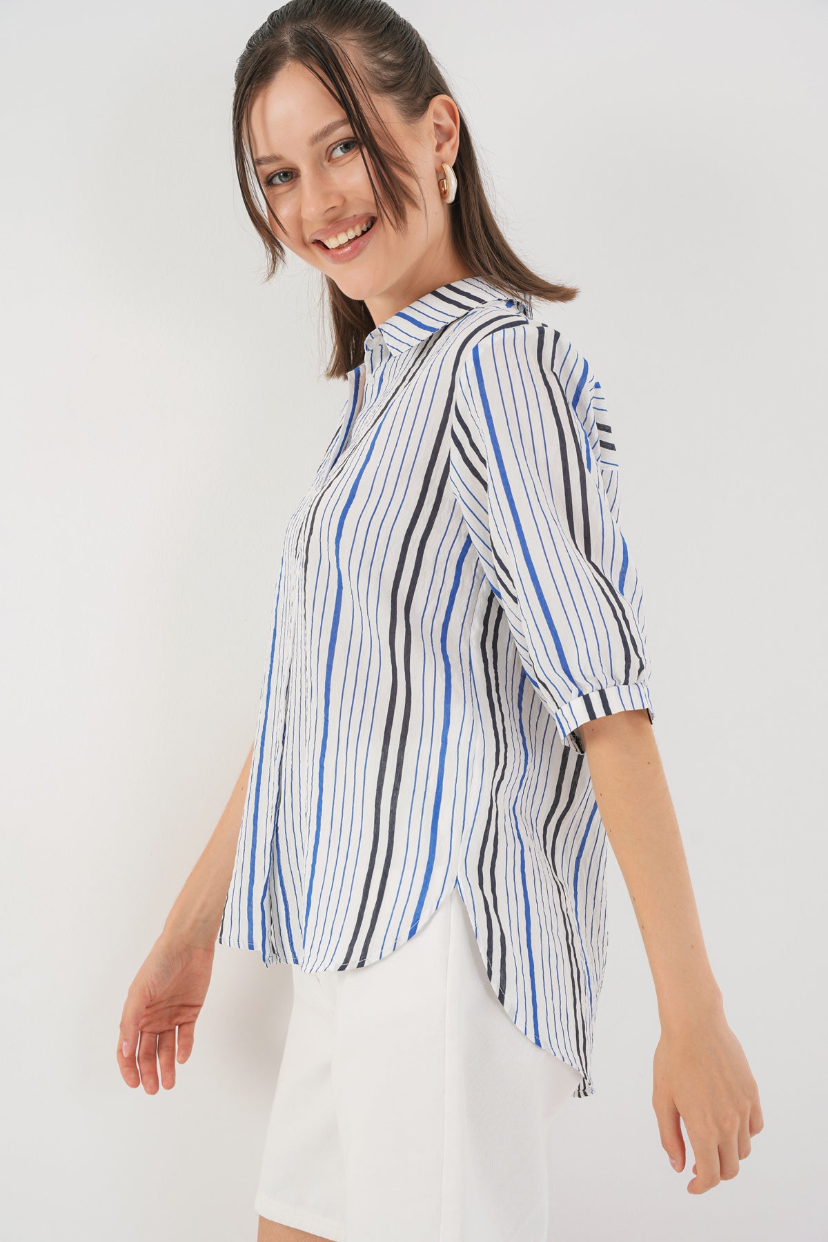 Navy Blue Women Shirt