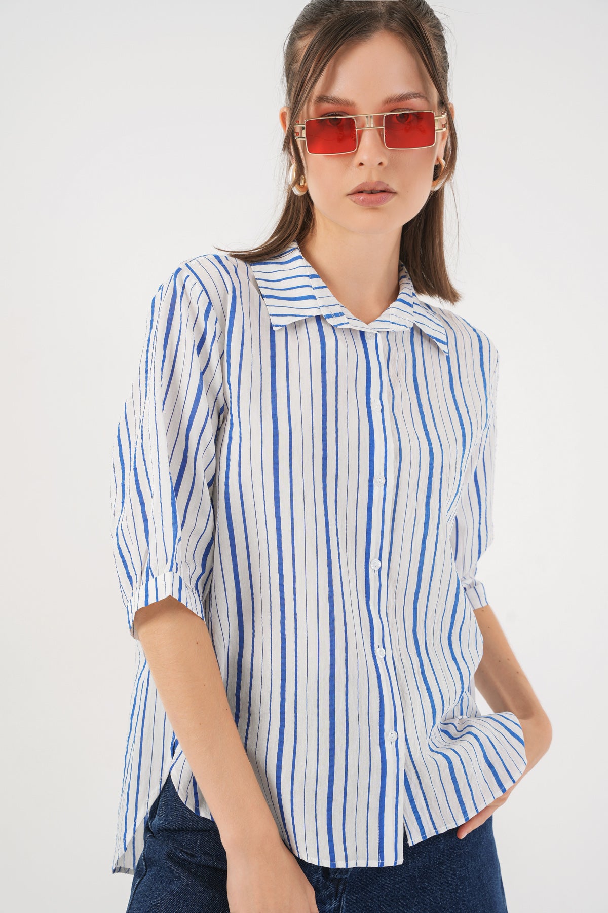 Blue Women Shirt