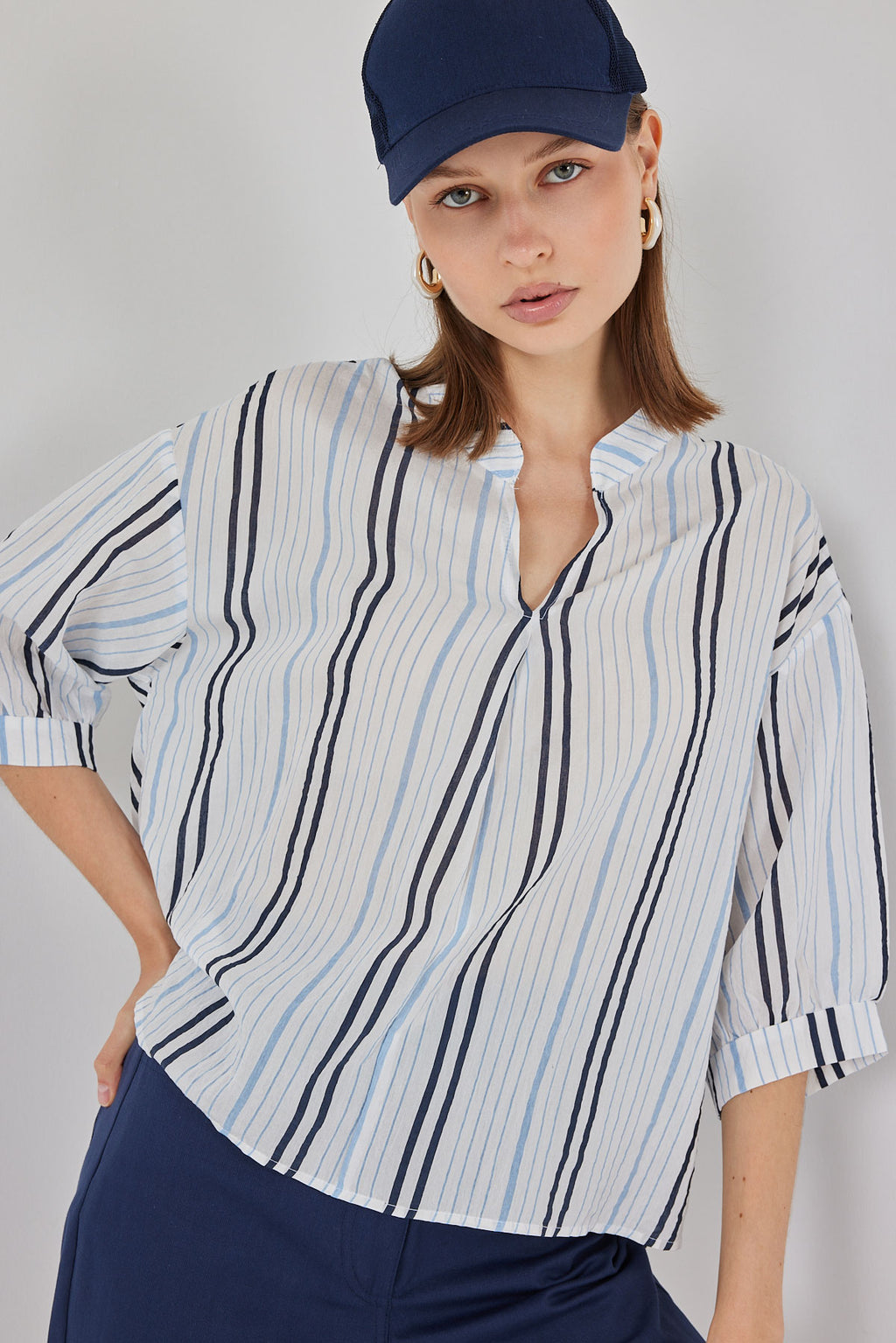 Light Blue Women Blouse