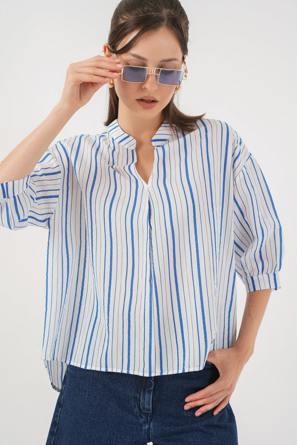 Blue Women Blouse