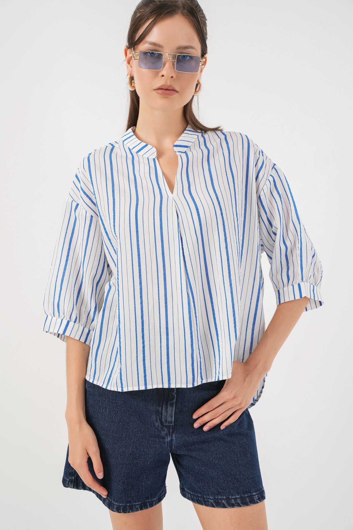 Blue Women Blouse