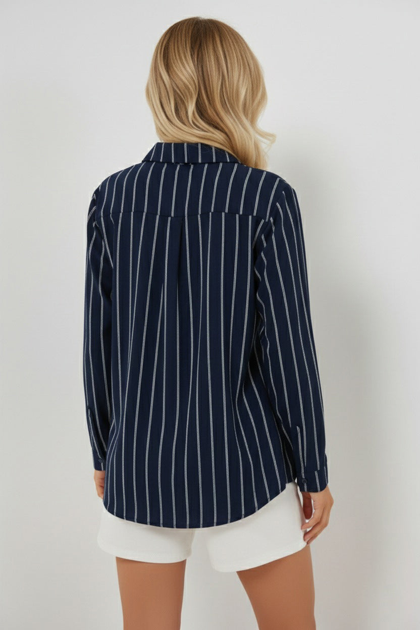 Navy Blue Women Shirt