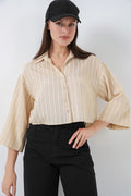 Beige Women Shirt