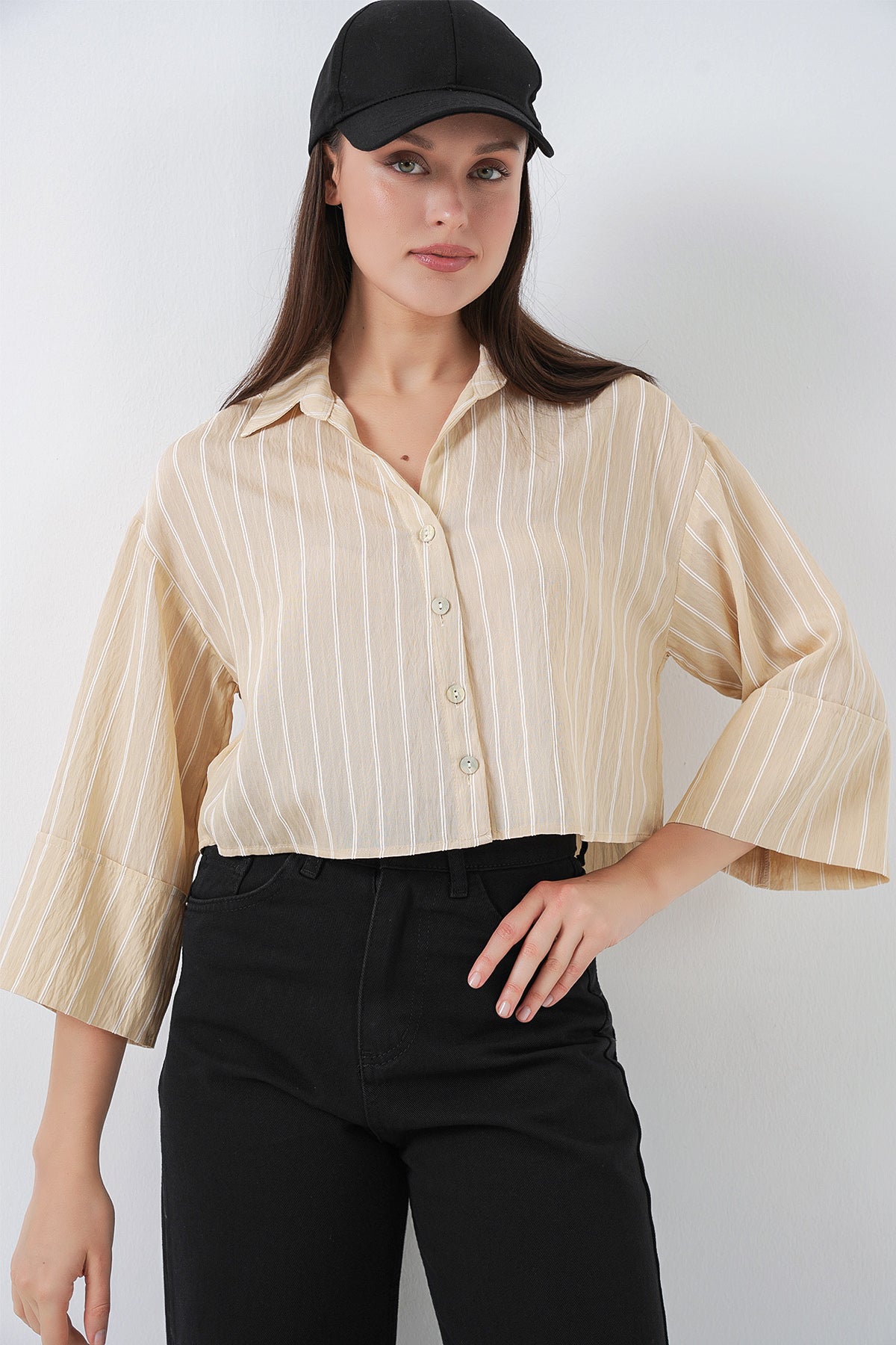 Beige Women Shirt