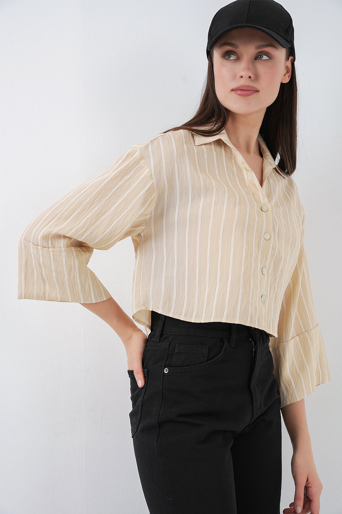 Beige Women Shirt