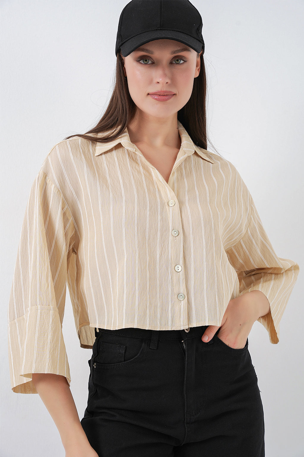 Beige Women Shirt