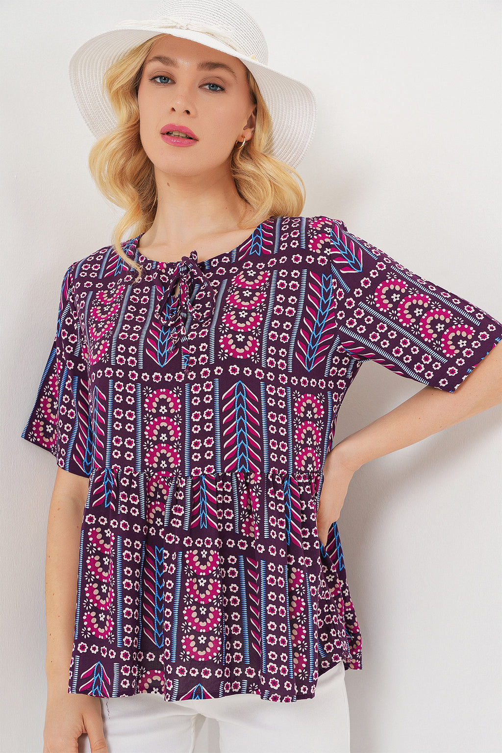 Burgundy Women Blouse