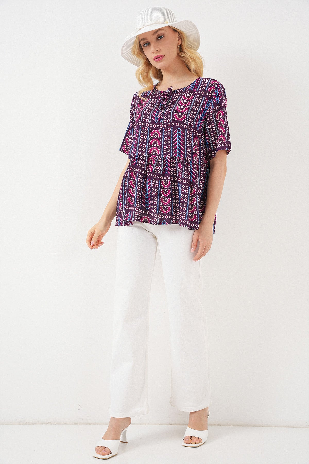 Burgundy Women Blouse