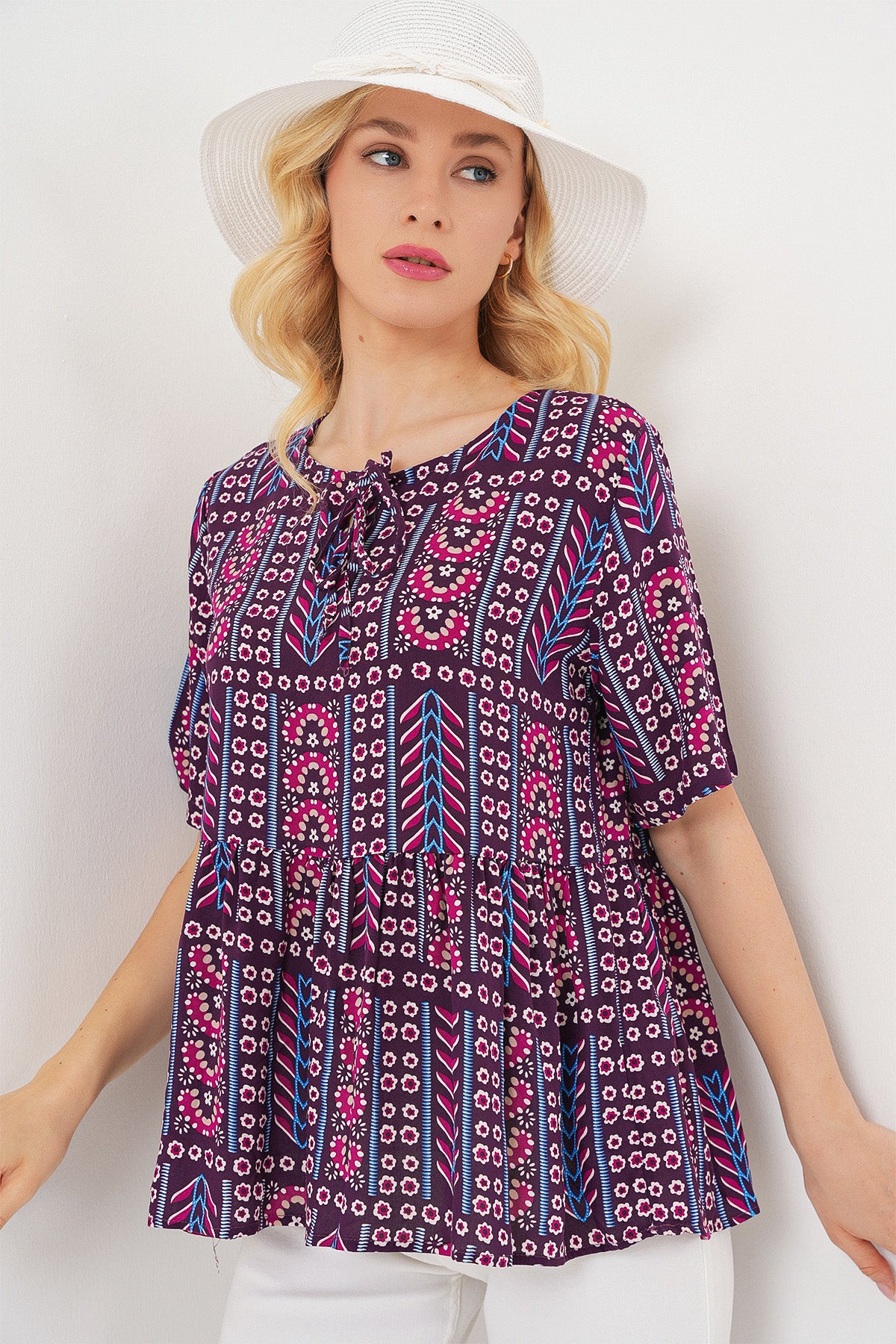 Burgundy Women Blouse