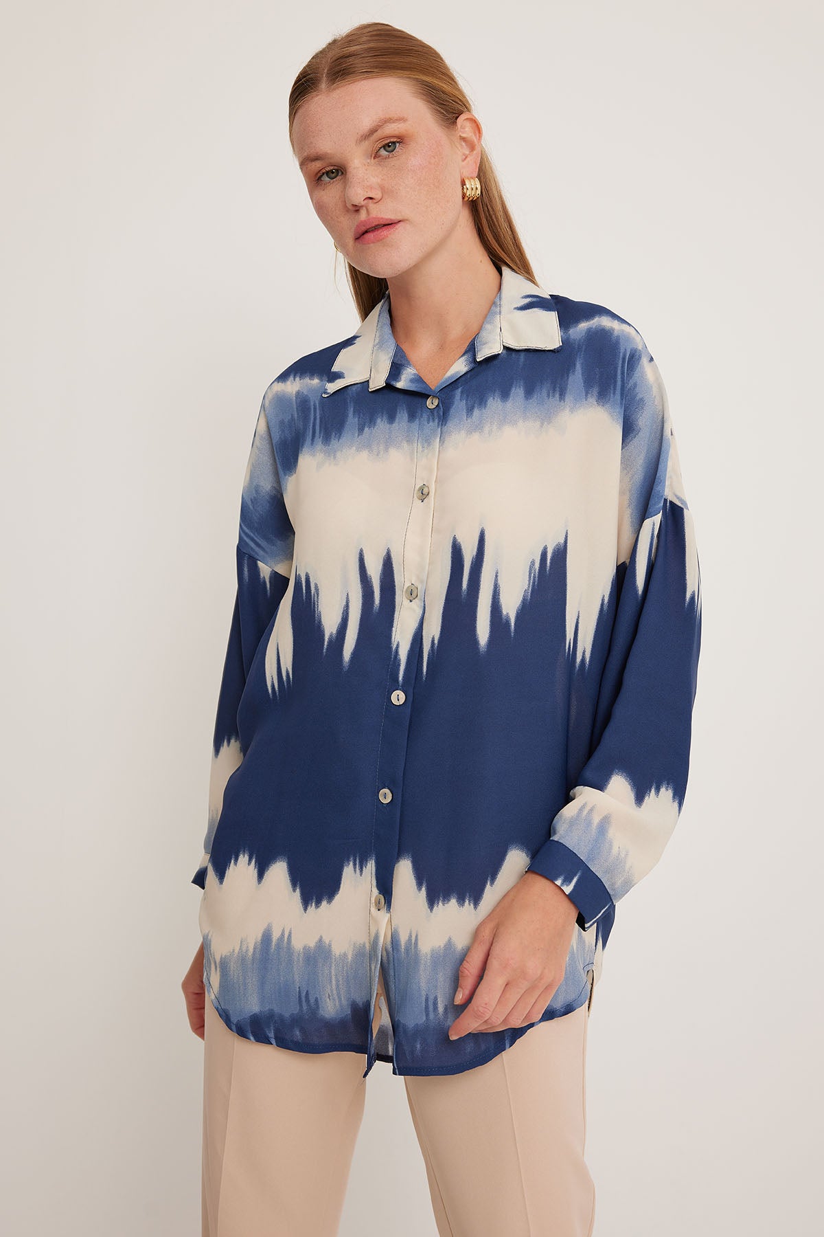 Navy Blue Women Shirt