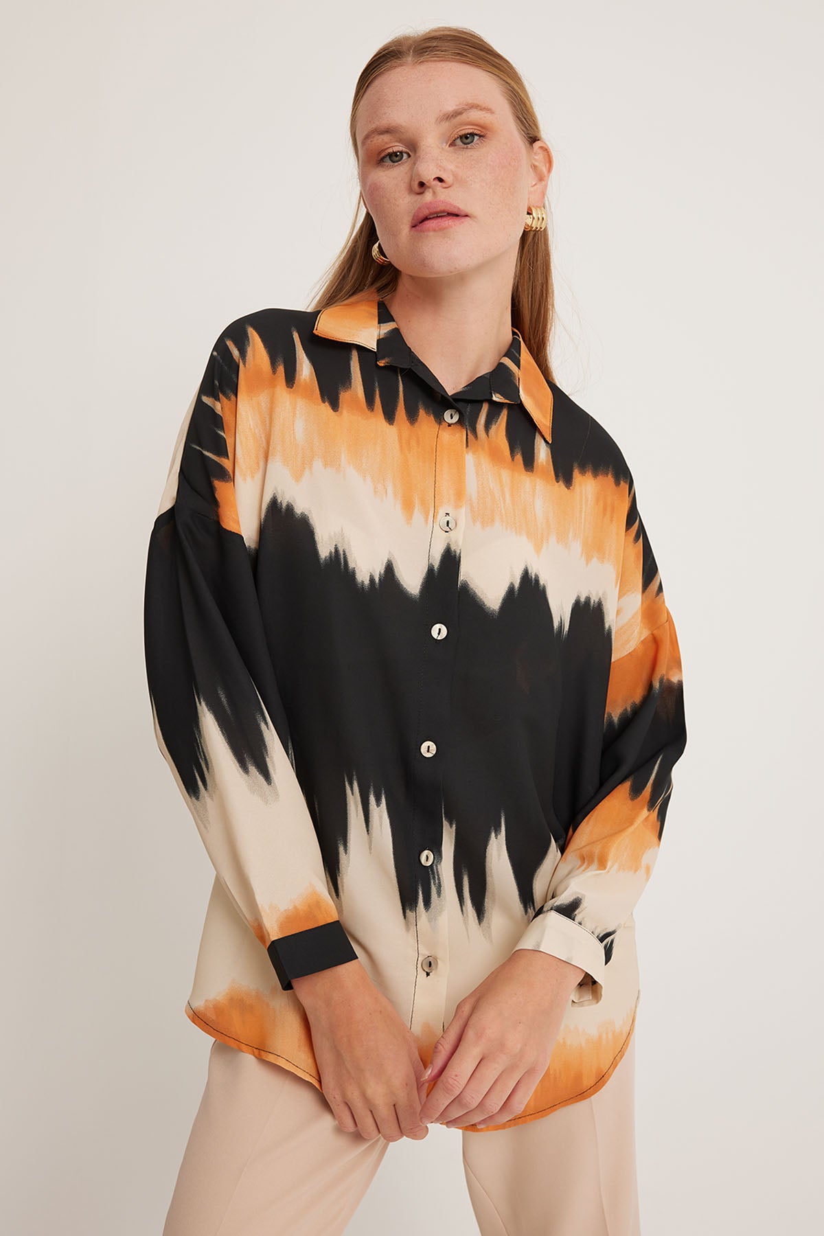 Orange Women Shirt