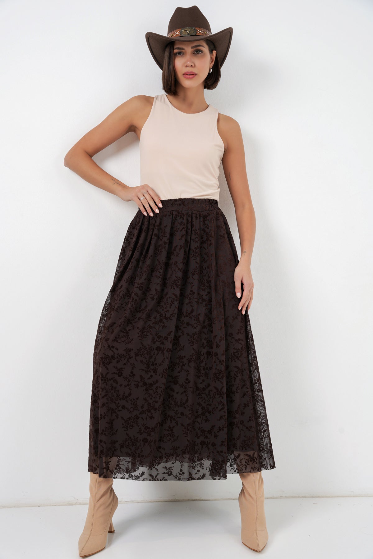 Brown Women Skirt