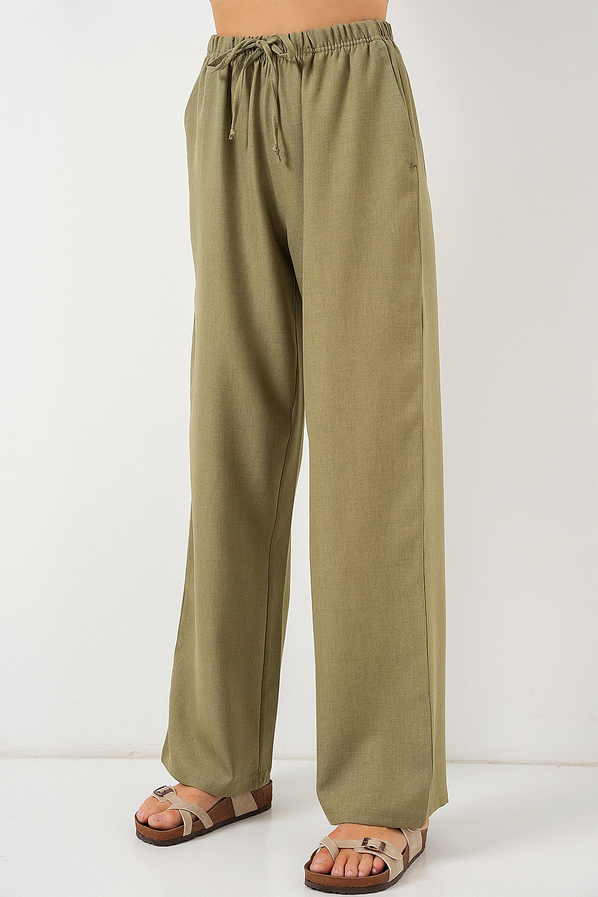 green Women Pants
