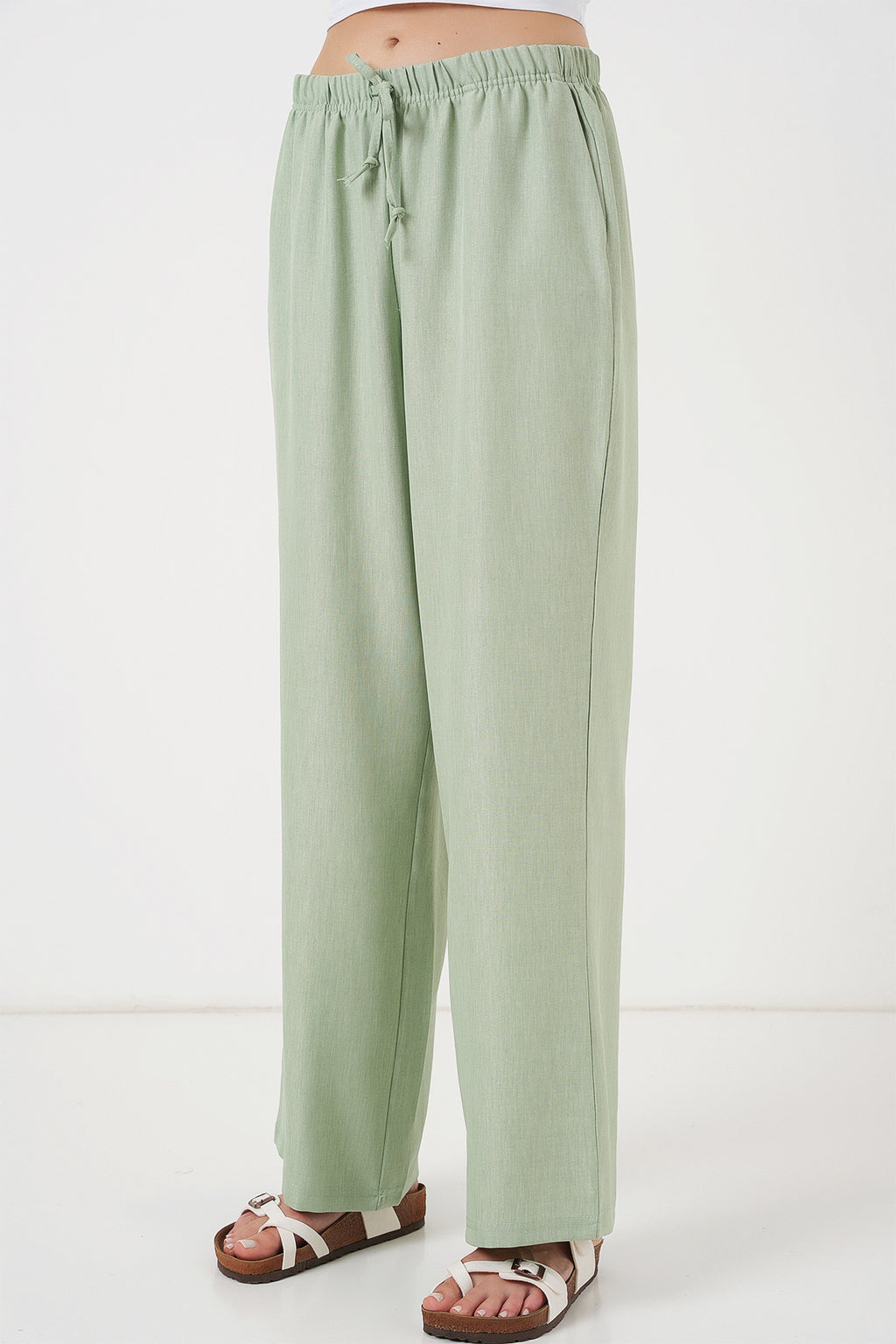 Green Women Pants