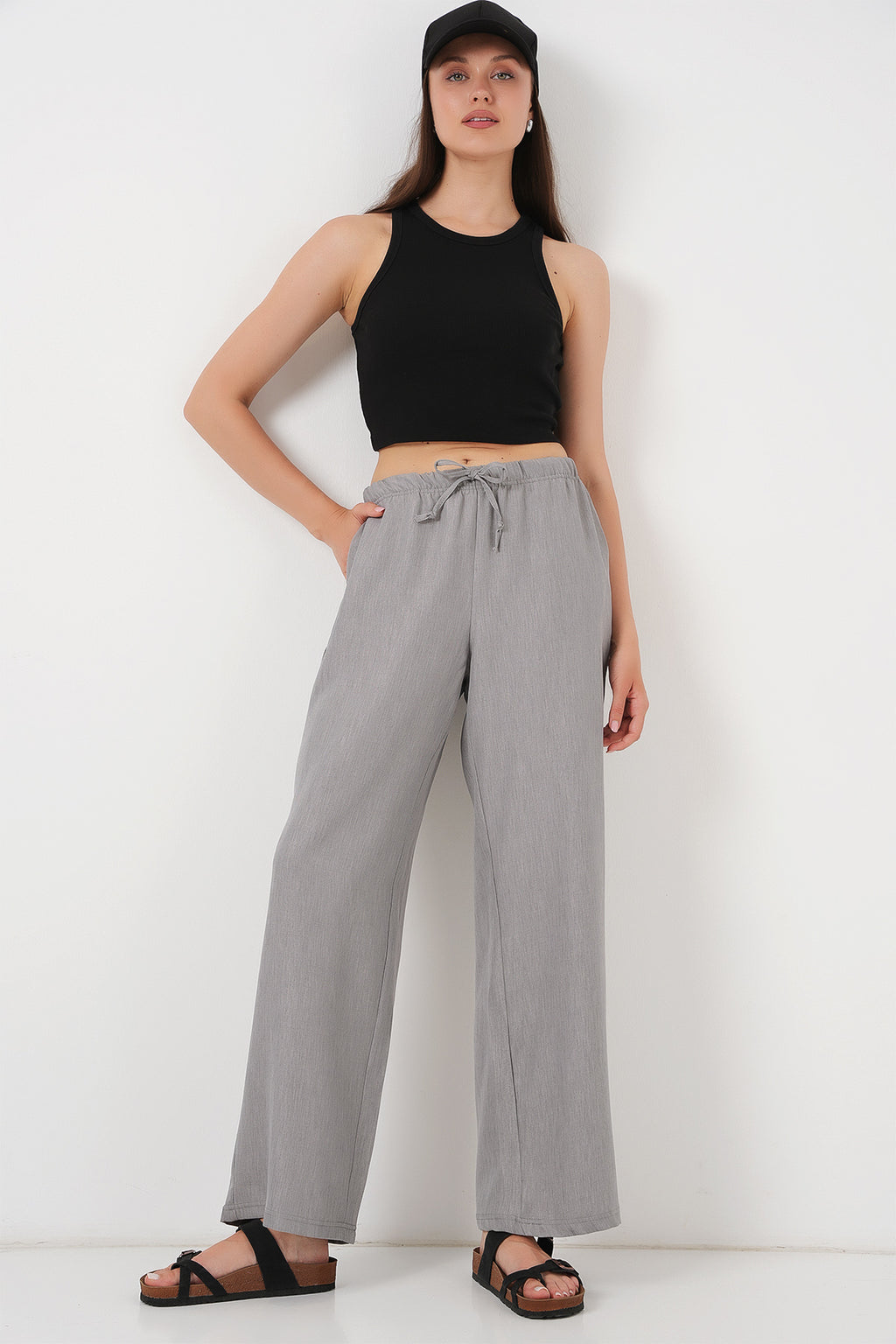 Grey Women Pants