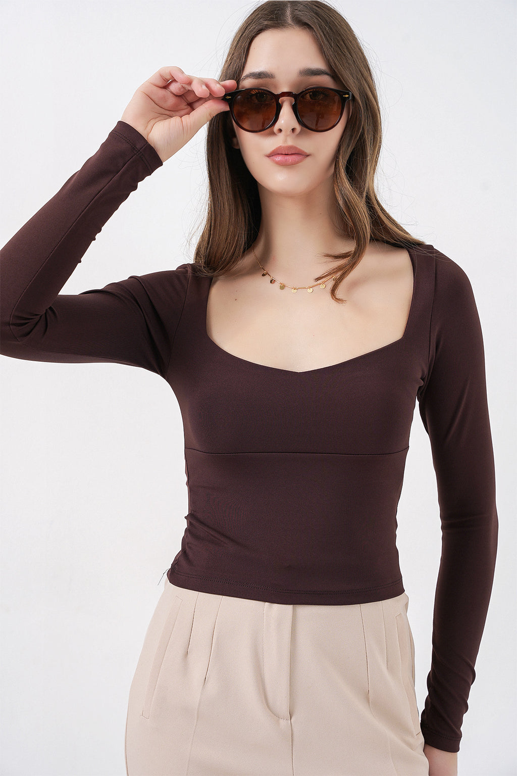 Brown Women Blouse