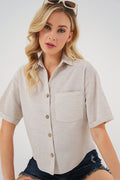 Cream Women Shirt