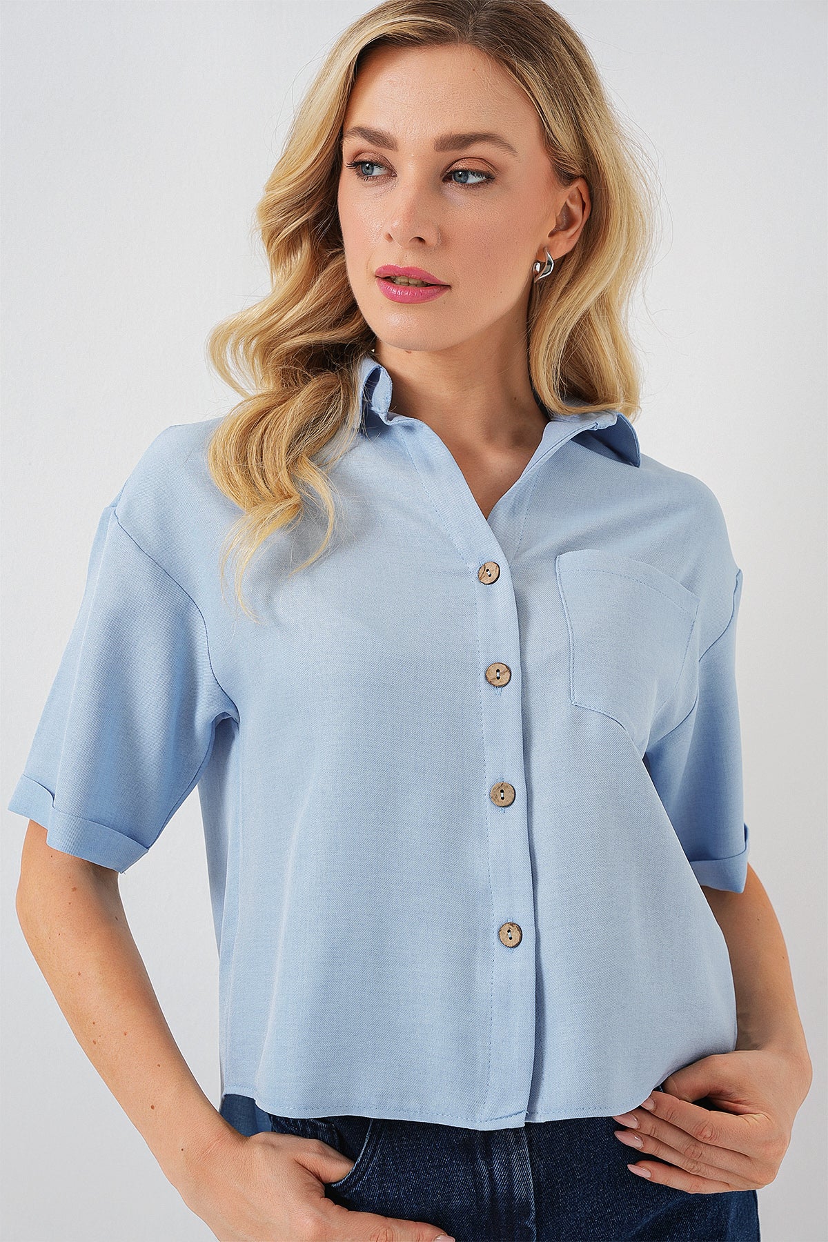 Blue Women Shirt