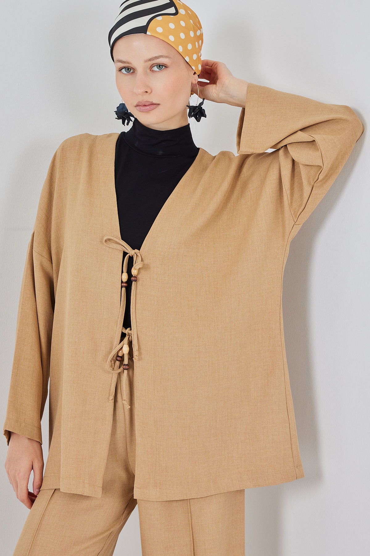 Beige Women Top and Bottom Set