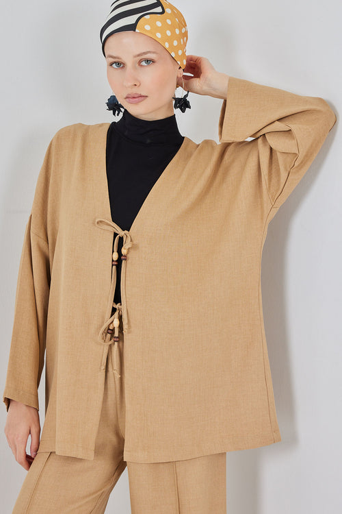 Beige Women Top and Bottom Set