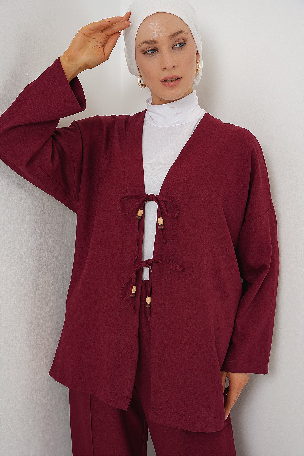 Burgundy Women Top and Bottom Set