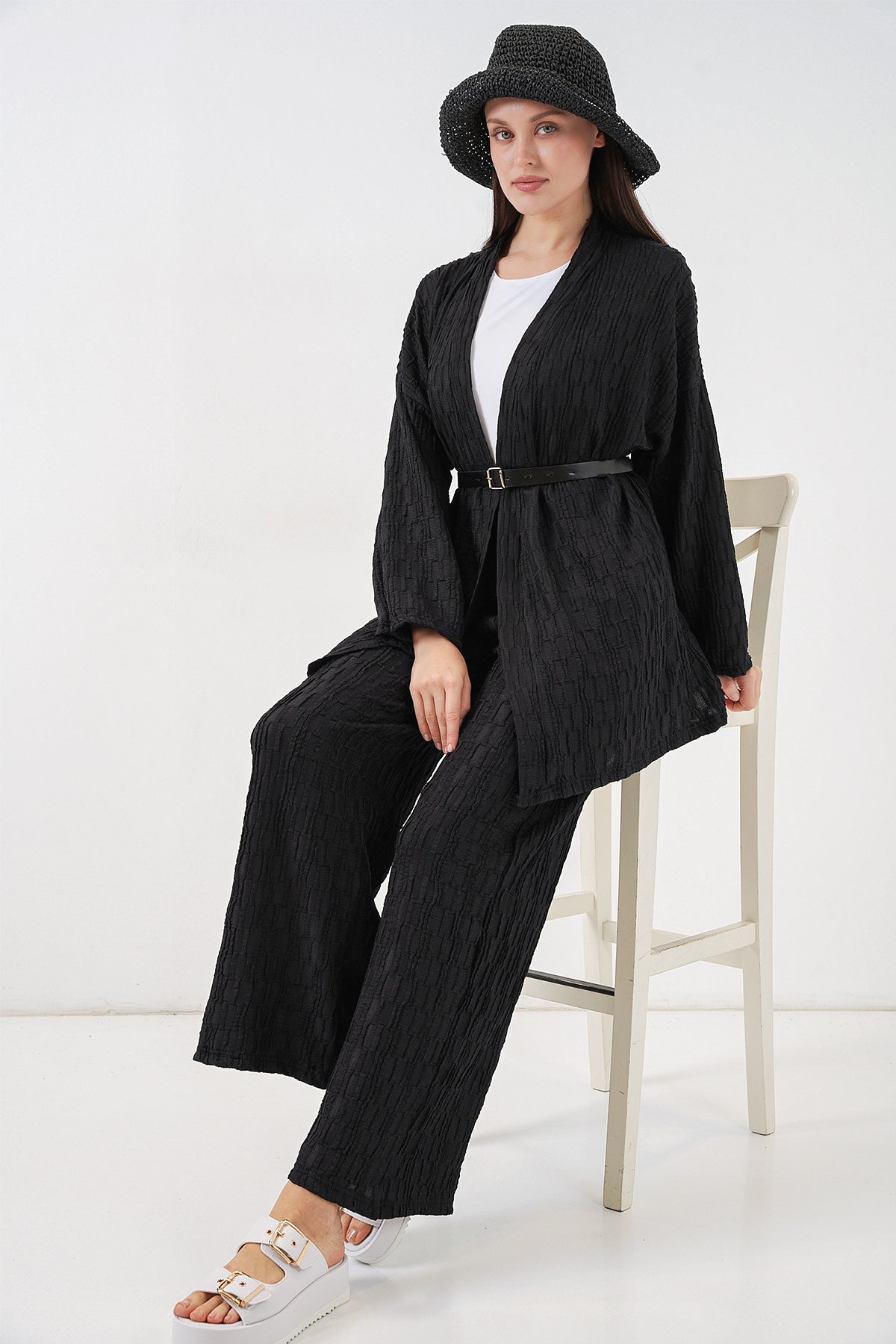 Black Women Top and Bottom Set