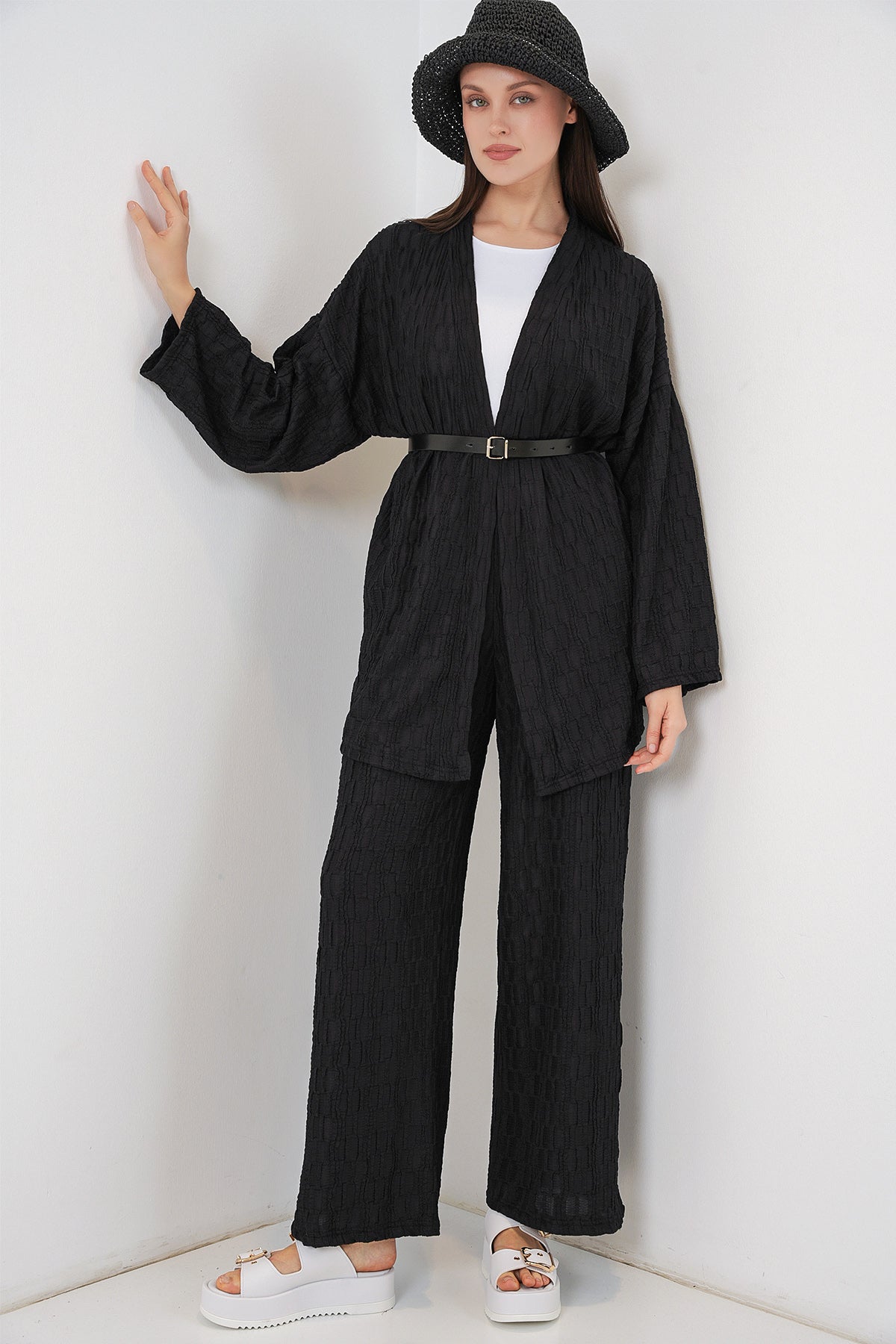 Black Women Top and Bottom Set