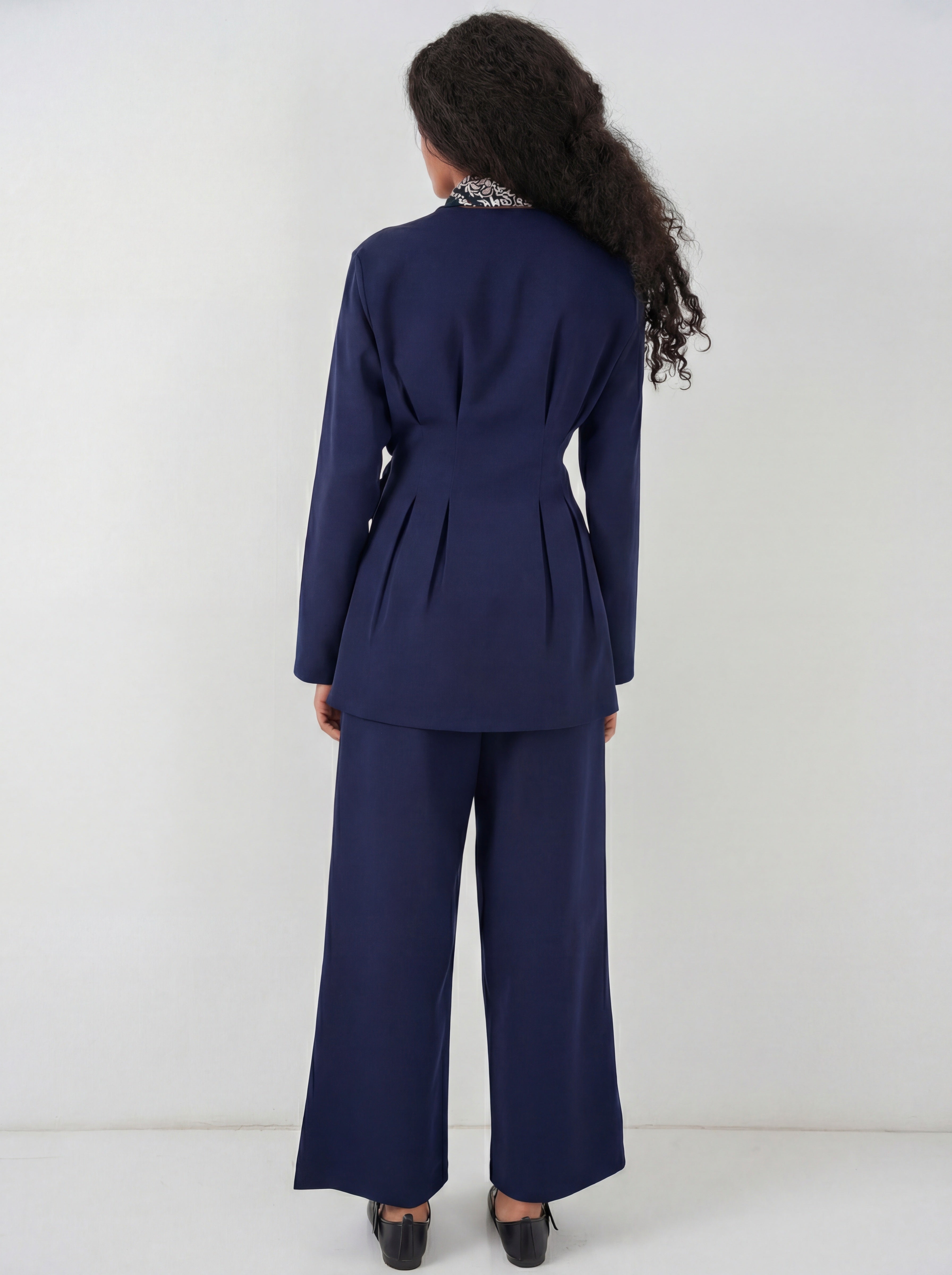 Navy Blue Women Top and Bottom Set