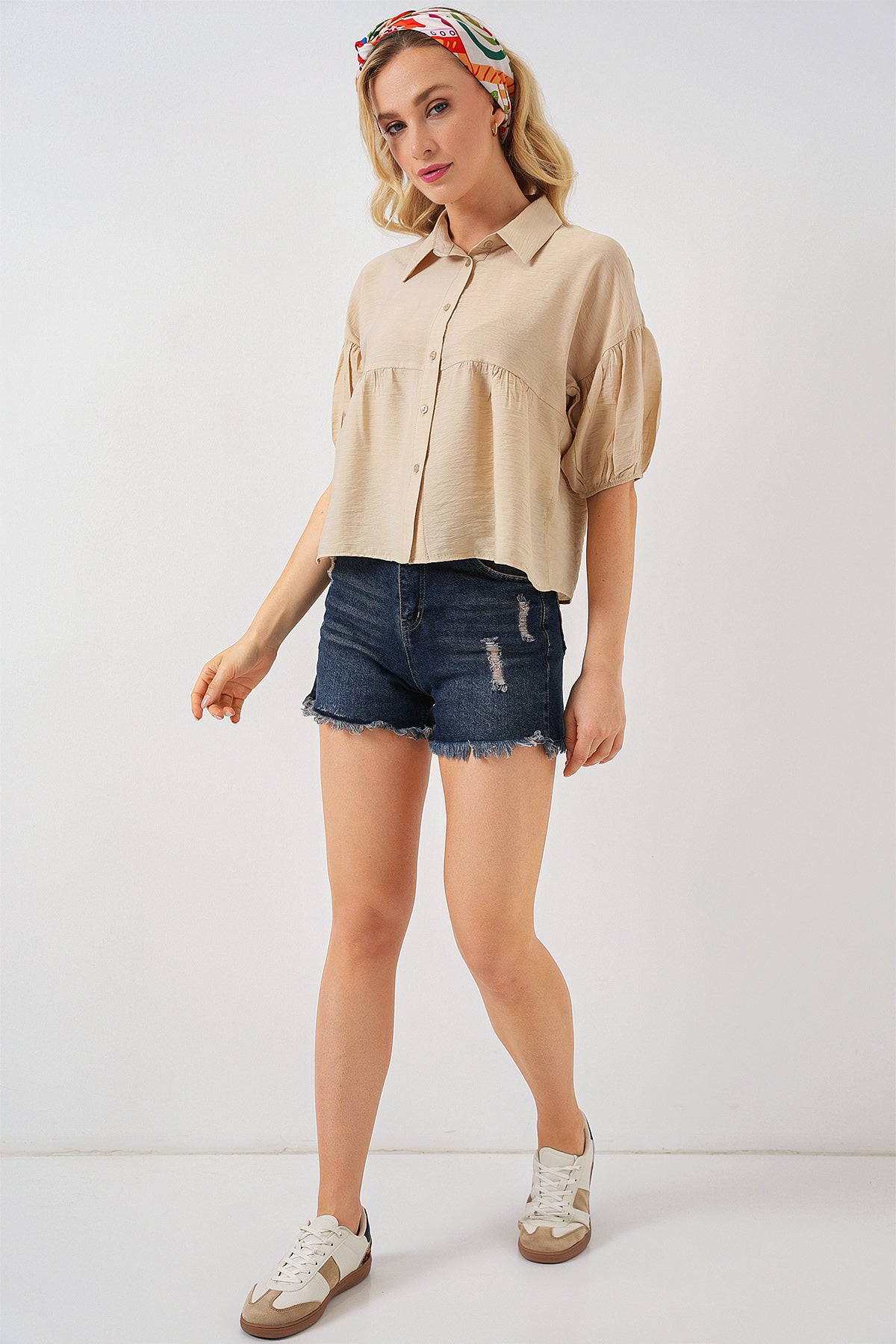 Beige Women Shirt