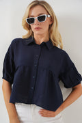 Navy Blue Women Shirt