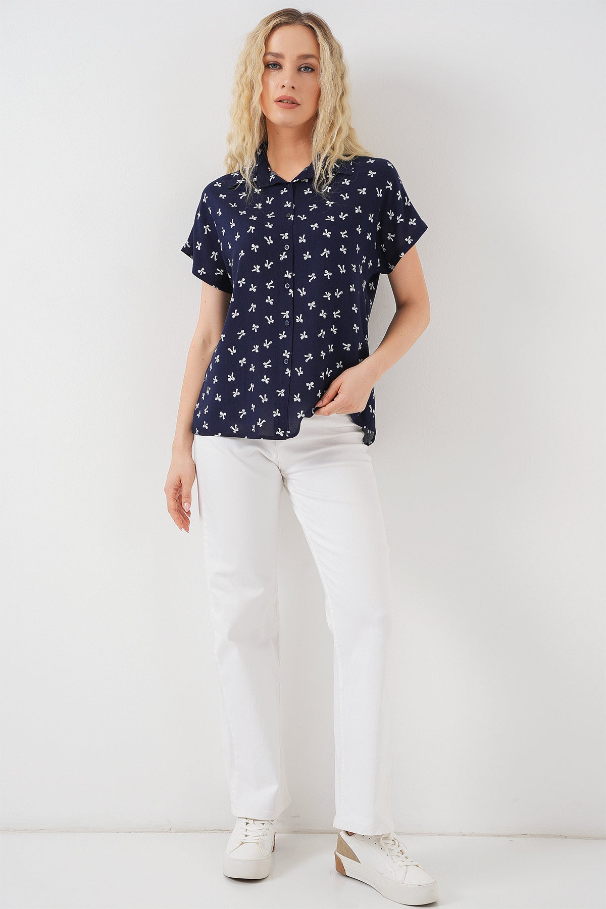 Navy Blue Women Shirt