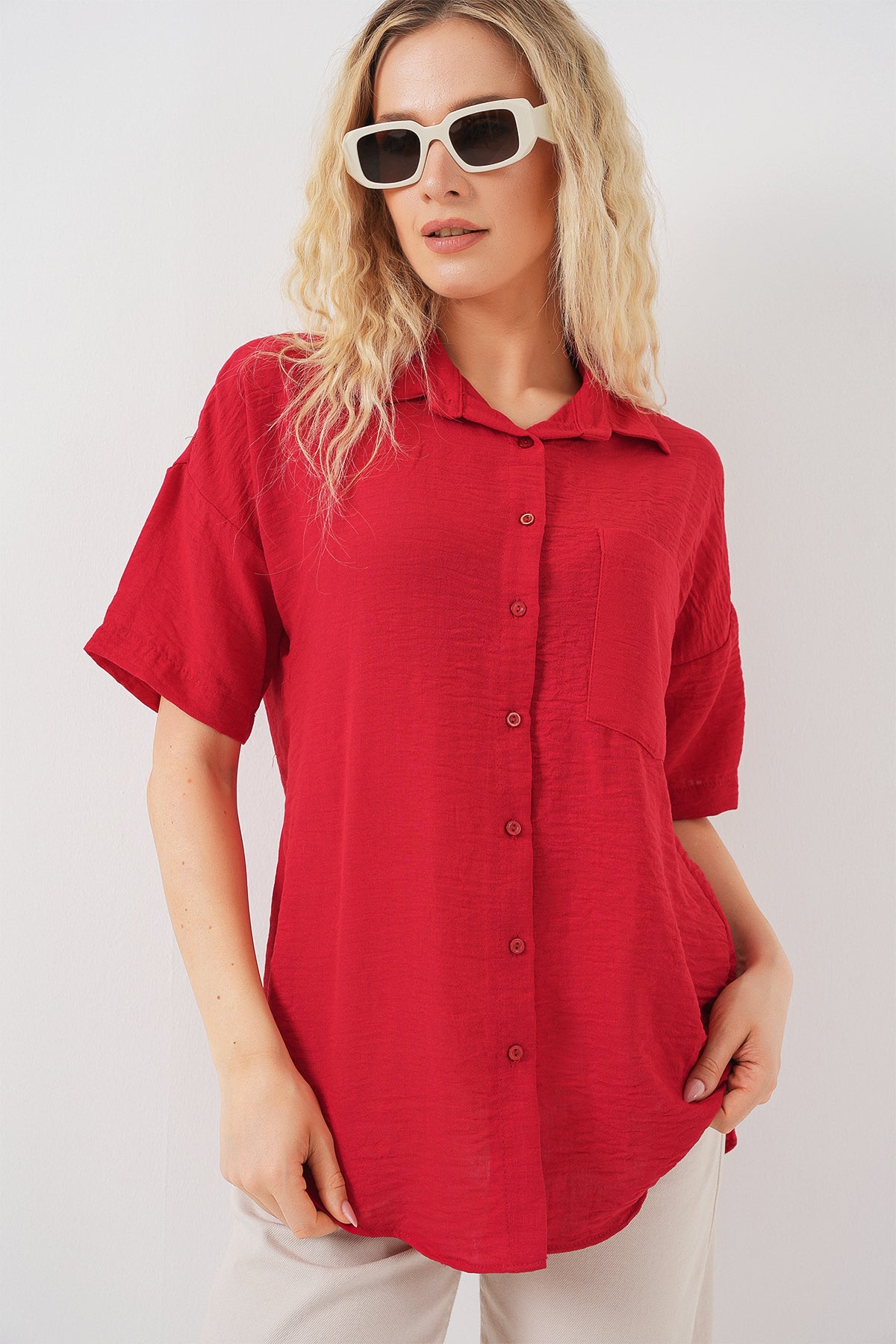 Red Women Shirt
