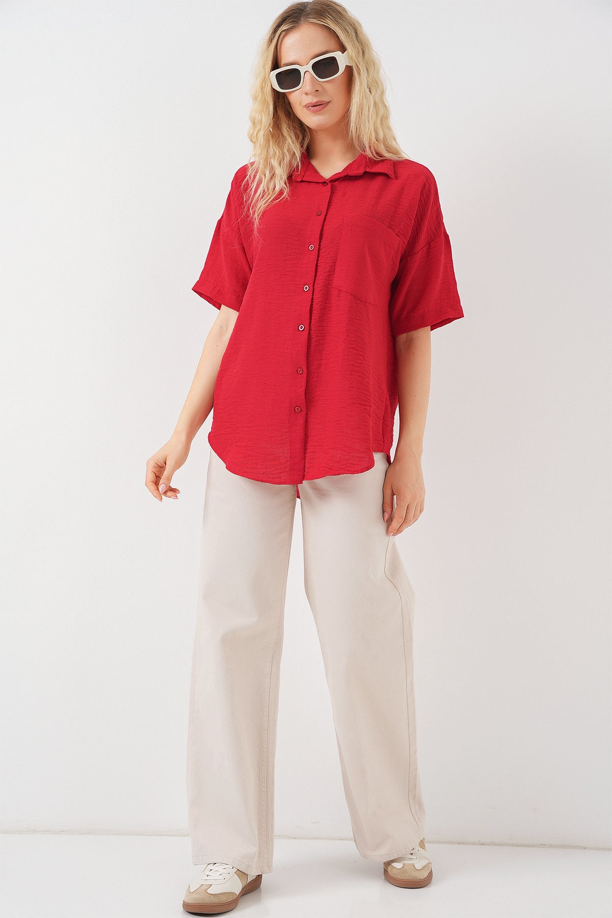 Red Women Shirt