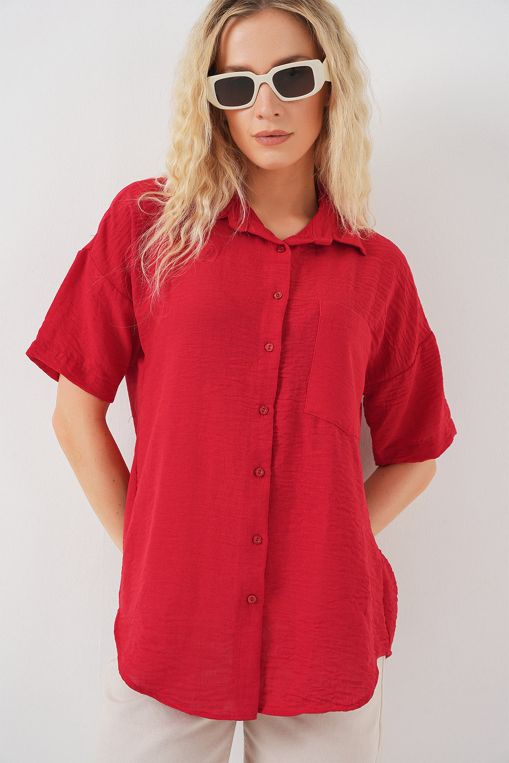 Red Women Shirt