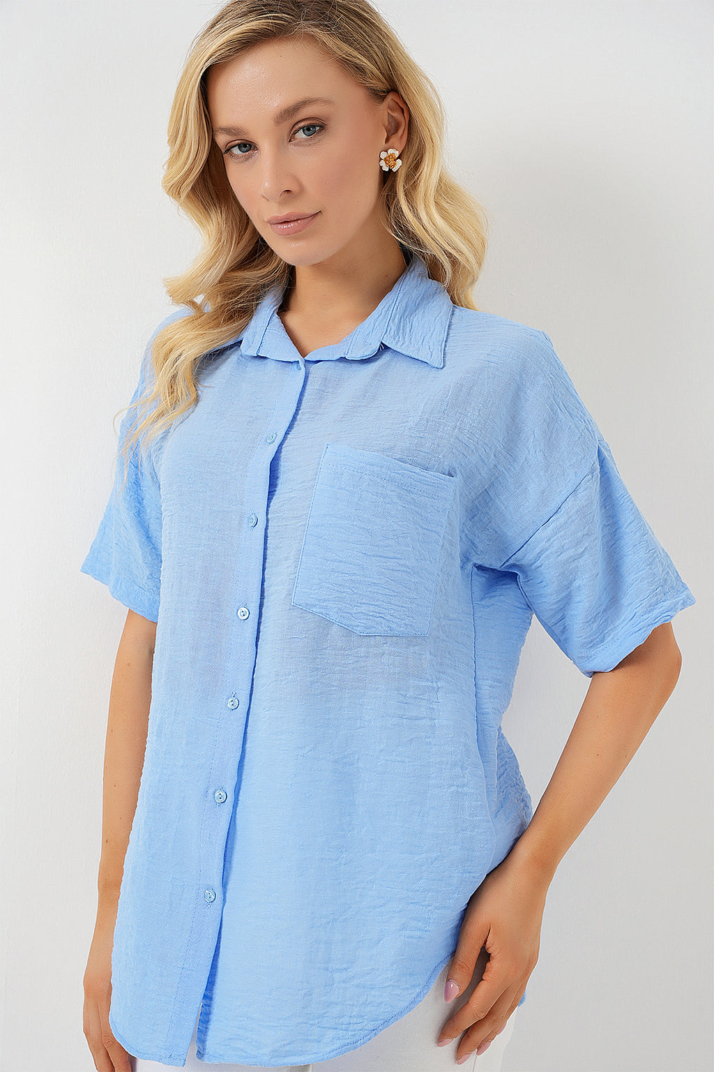 Blue Women Shirt