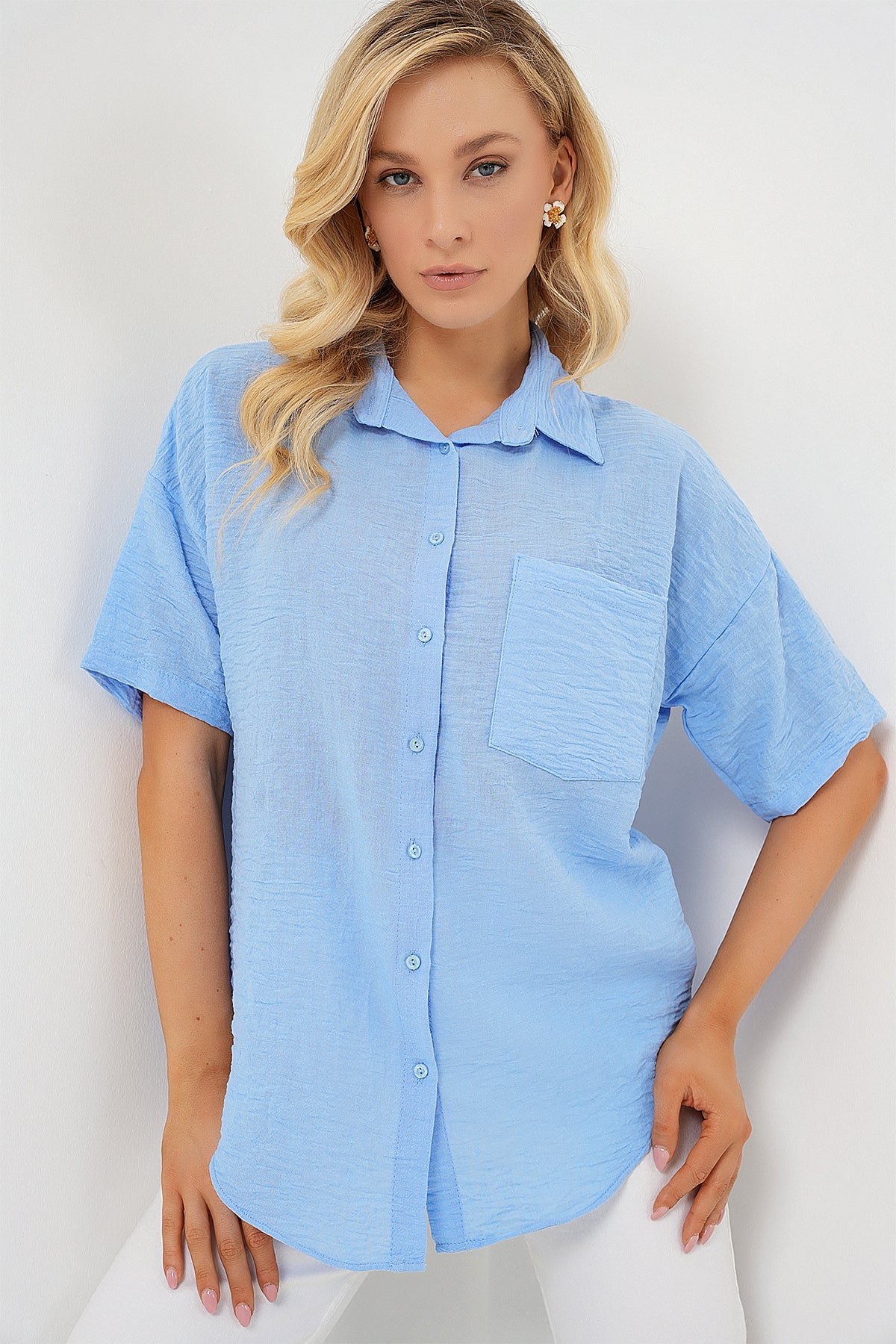 Blue Women Shirt