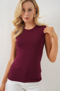 Burgundy Women Blouse