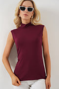 Burgundy Women Blouse