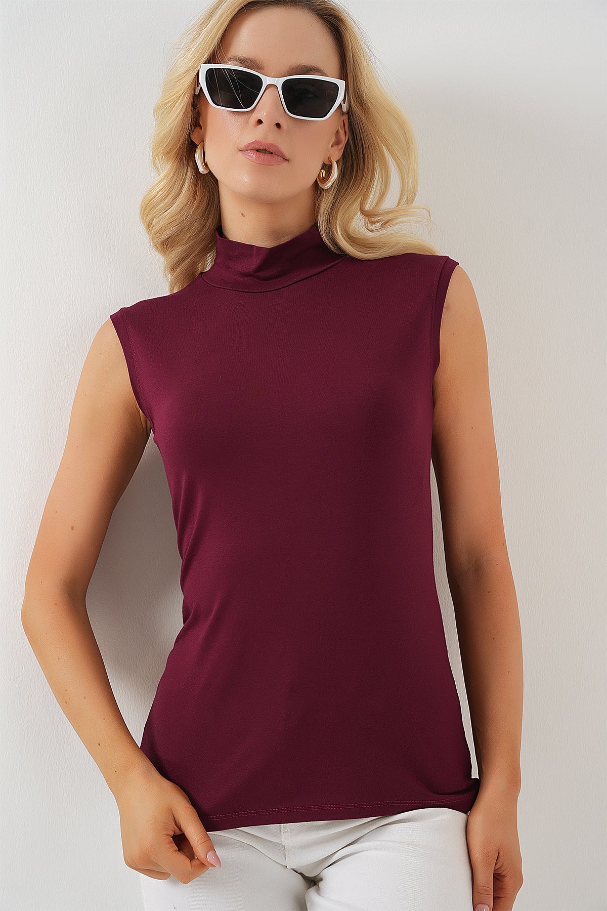 Burgundy Women Blouse