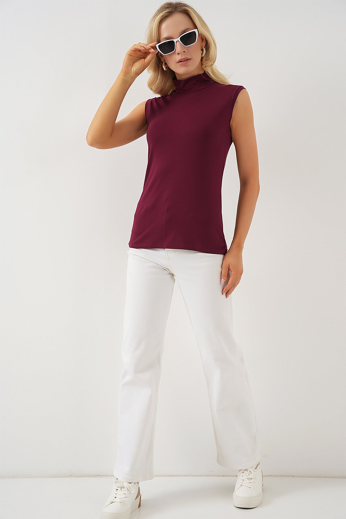 Burgundy Women Blouse