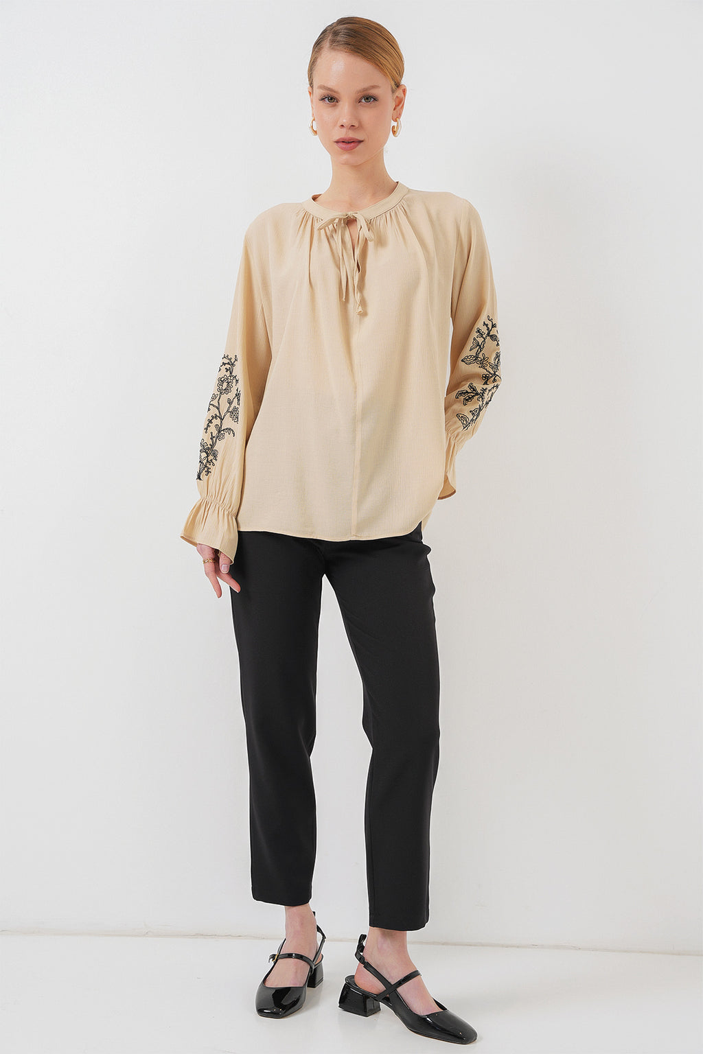 Beige Women Blouse