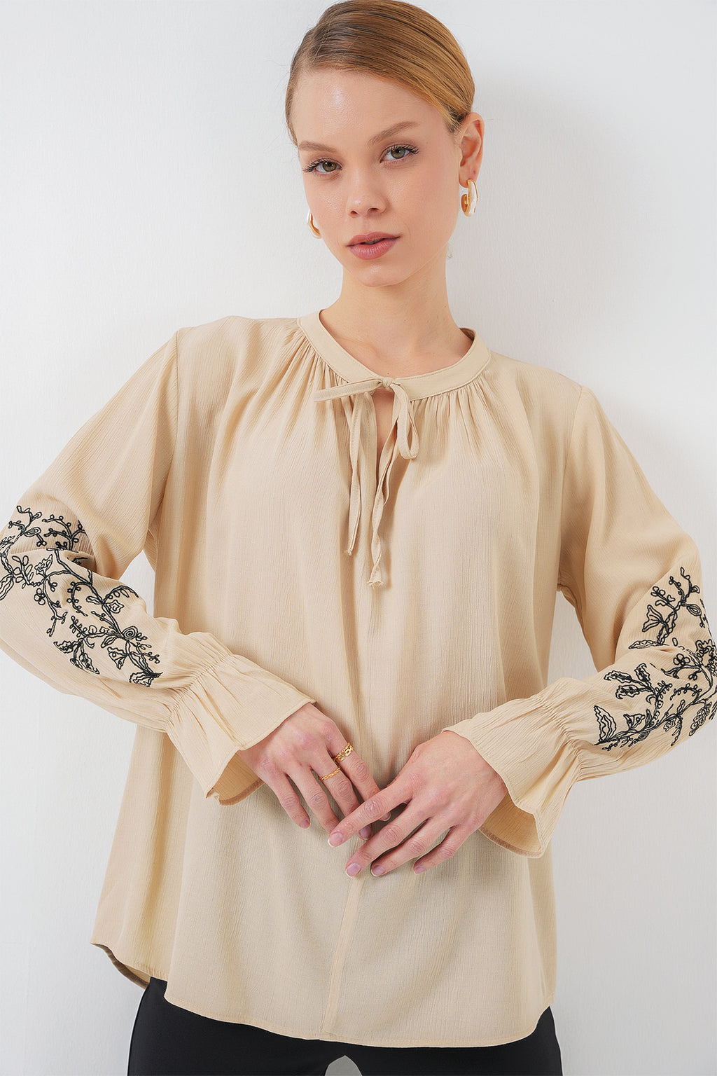 Beige Women Blouse