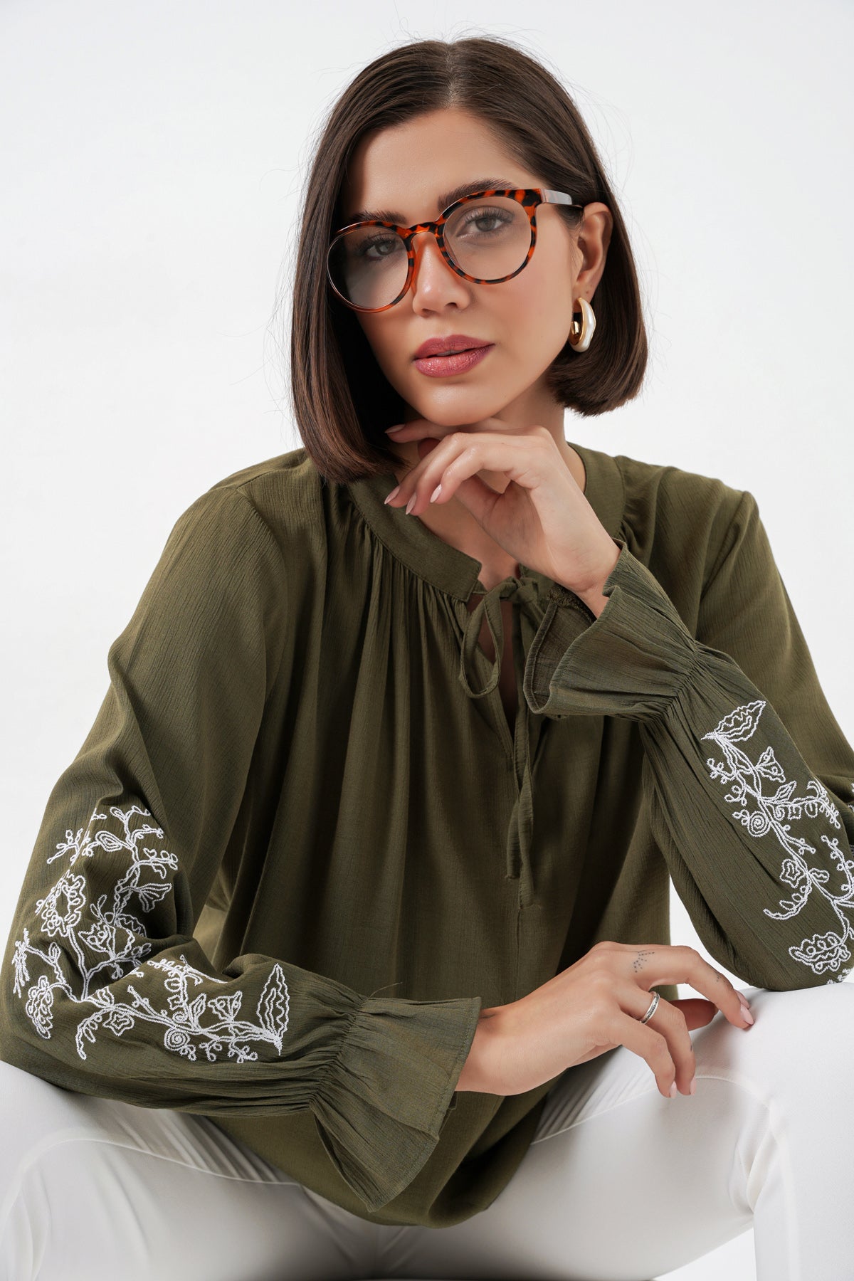 Khaki Women Blouse