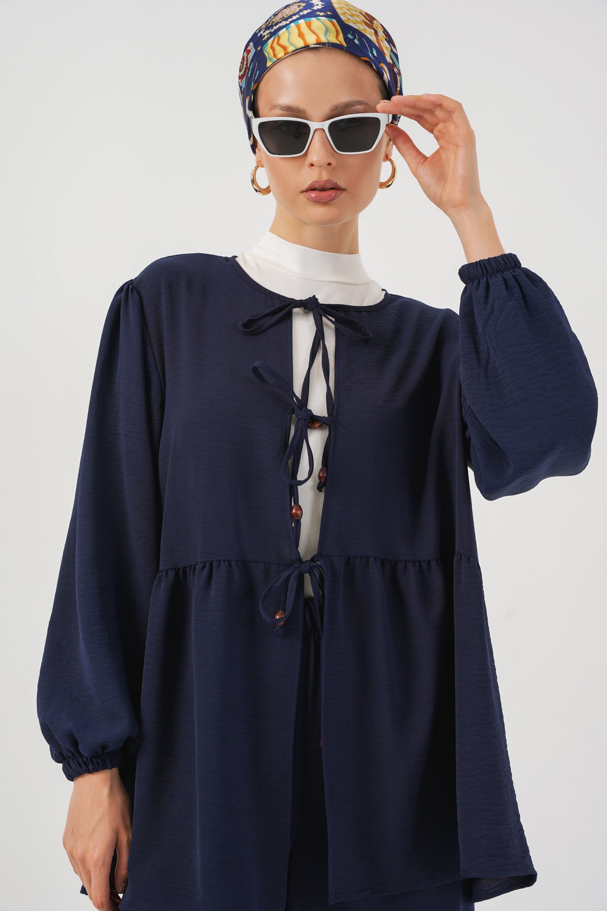 Navy Blue Women Top and Bottom Set