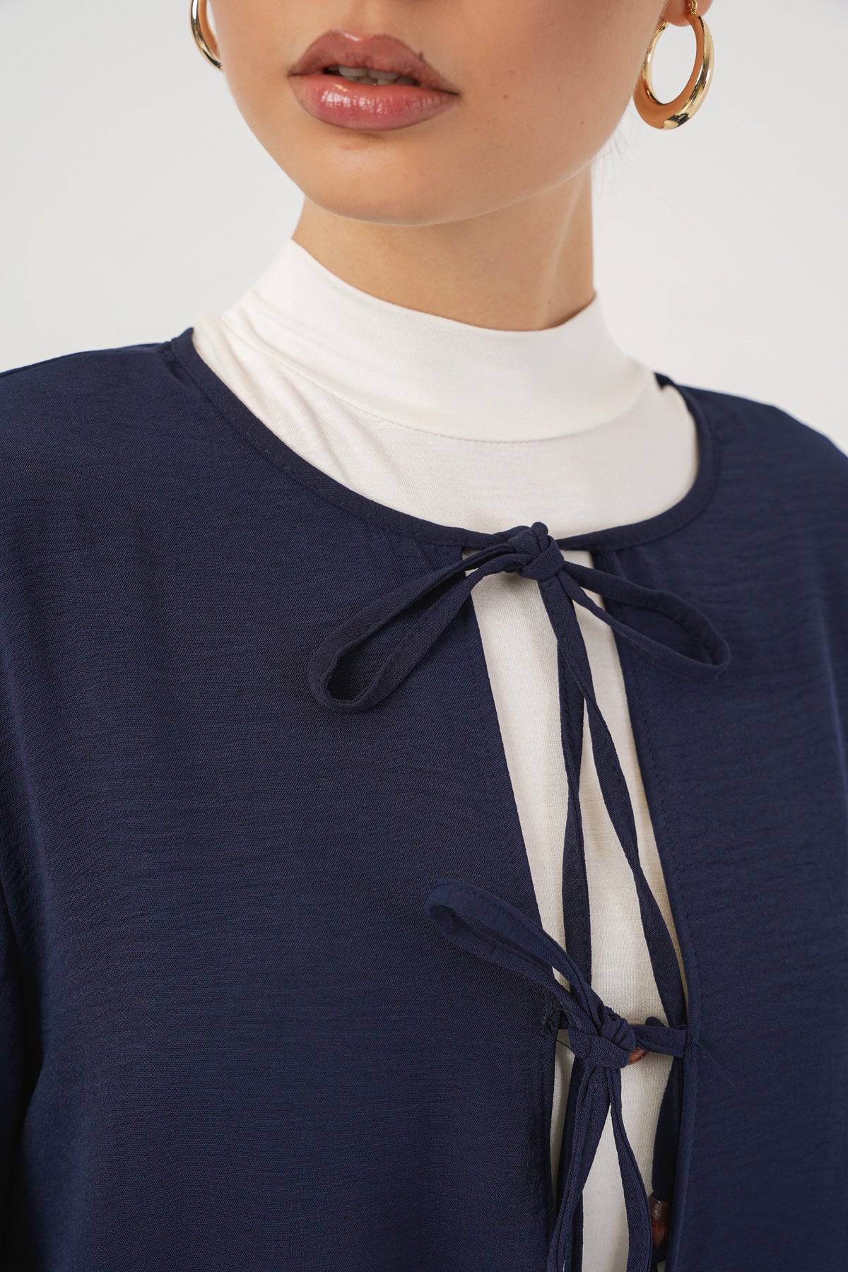 Navy Blue Women Top and Bottom Set