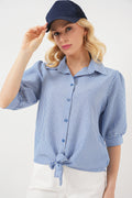 Navy Blue Women Shirt