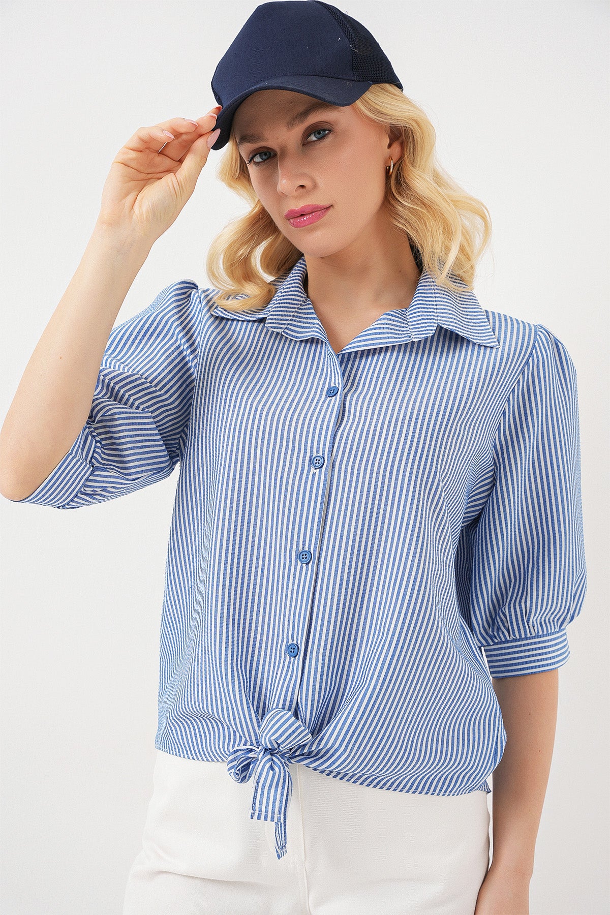 Navy Blue Women Shirt
